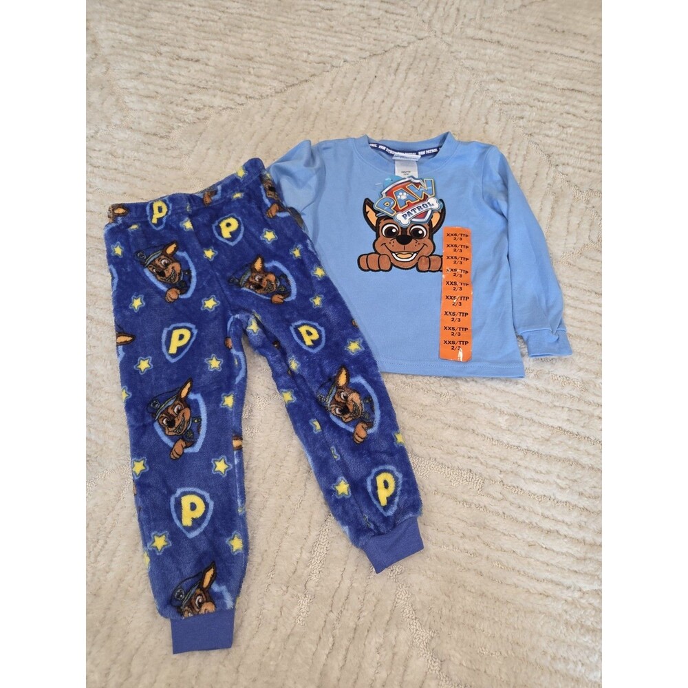 Paw Patrol Character Microfleece Long-Sleeved Pajama Set Toddler 2/3T NEW